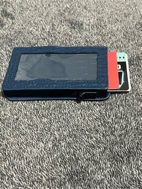 Navy Pop Up Card Wallet with RFID Protection